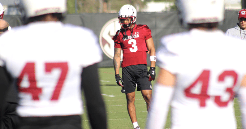 South Carolina wide receiver Antwane Wells Jr. at the first spring practice