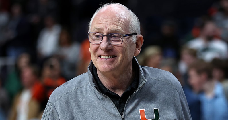 Miami head coach Jim Larranaga