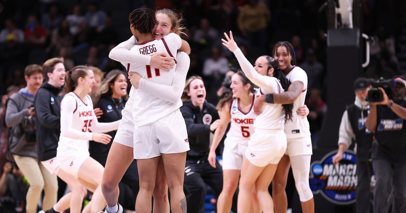 WATCH: Virginia Tech women's basketball celebrates first Final Four in  program history - On3