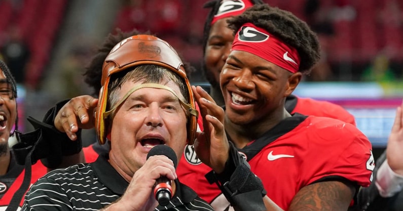 Georgia HC Kirby Smart, LB Nolan Smith