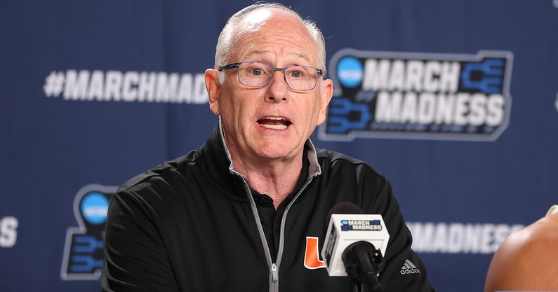 Miami head coach Jim Larranaga at the NCAA Tournament