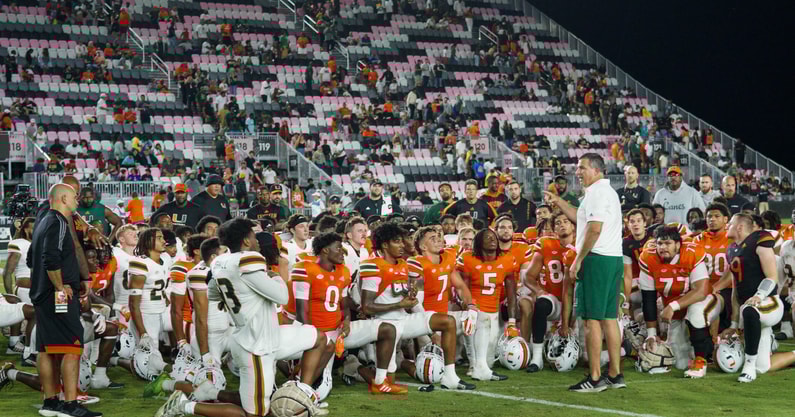 mario cristobal miami spring game 3