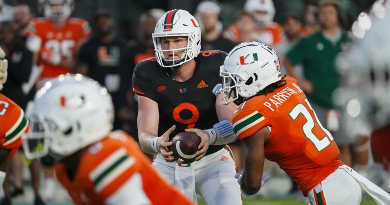 tyler van dyke read option miami spring game