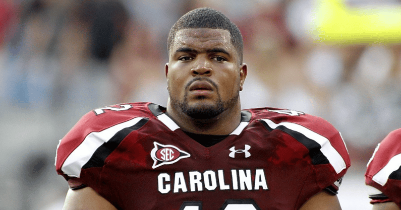 South Carolina defensive line coach Travian Robertson during his playing days with the Gamecocks
