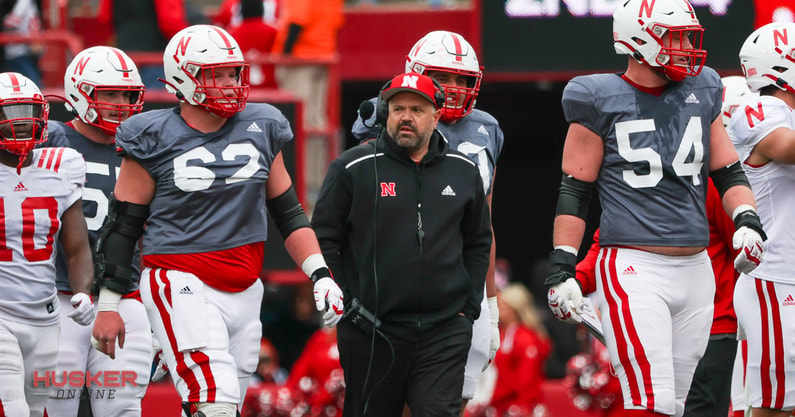 Matt Rhule Nebraska offensive line 2023 spring game