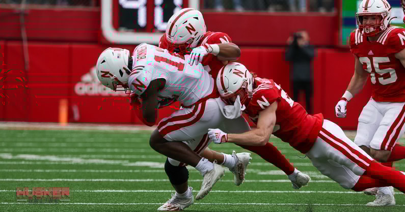 Nebraska football spring game tackle