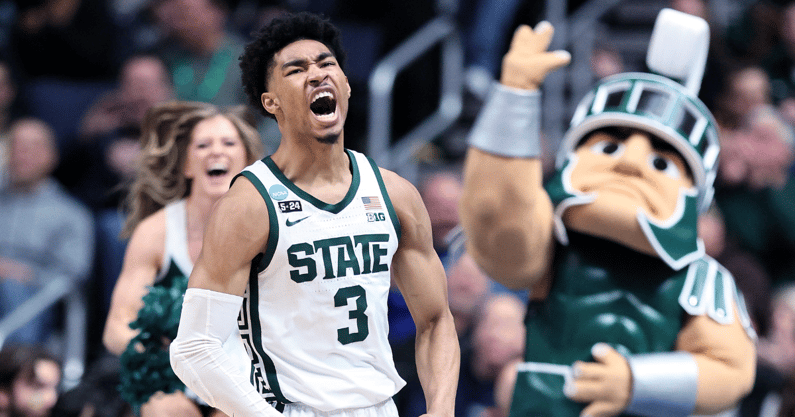 Jaden Akins celebrates