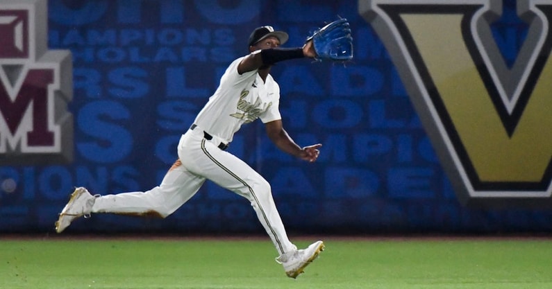 Vanderbilt Commodores outfielder Enrique Bradfield Jr. during the