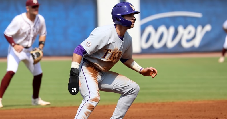 braden-jobert-blasts-pivotal-solo-shot-to-give-lsu-6-5-lead-over-oregon-state-in-baton-rouge-regional