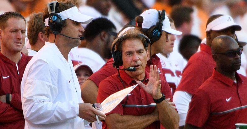 Nick Saban and Lane Kiffin at Alabama