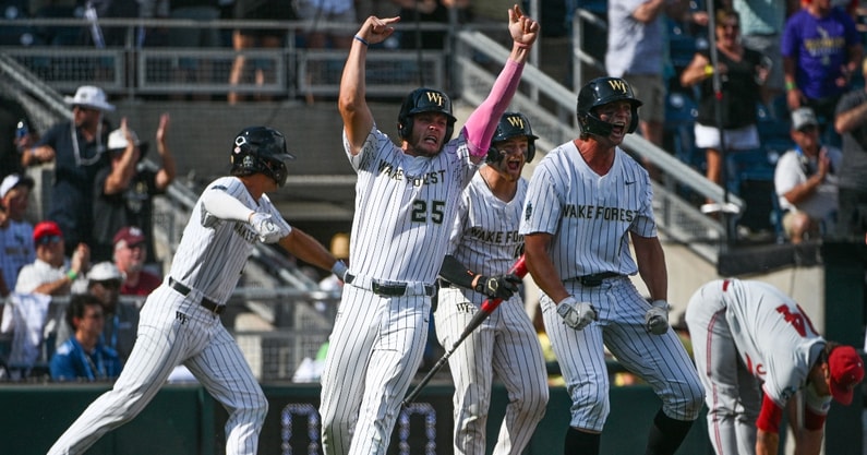 wake-forest-baseball-rhett-lowder-brock-wilken-react-first-college-world-series-win-historic