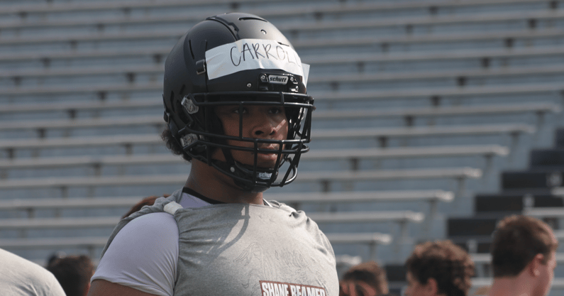 south-carolina-gamecocks-football-offer-2025-offensive-lineman-michael-carroll-camp-gamecockcentral-2023