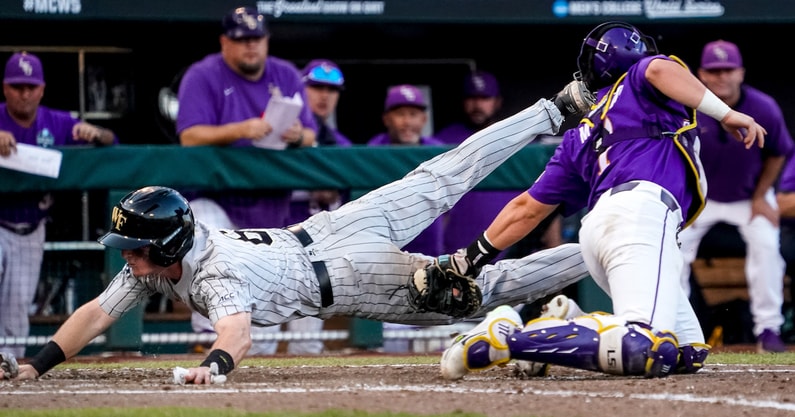 NCAA Baseball: College World Series-LSU vs Wake Forest