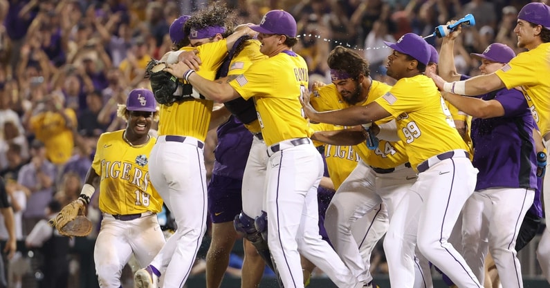 New all player ncaa baseball lsu national championships lsu