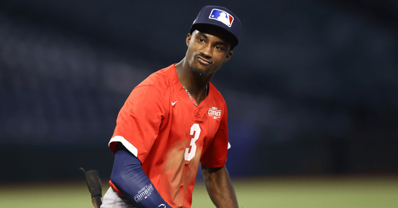 South Carolina baseball signee Lee Ellis during the MLB Draft combine