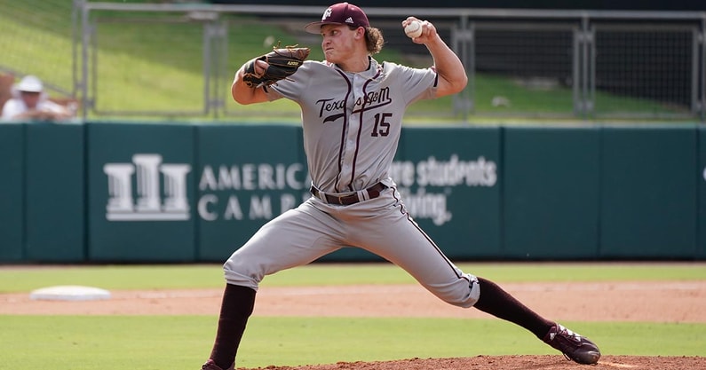 Texas A&M pitcher Will Johnston