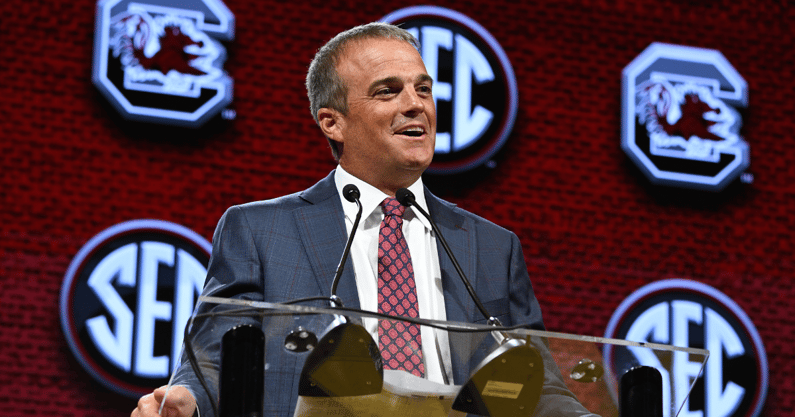 South Carolina head coach Shane Beamer during SEC Media Days