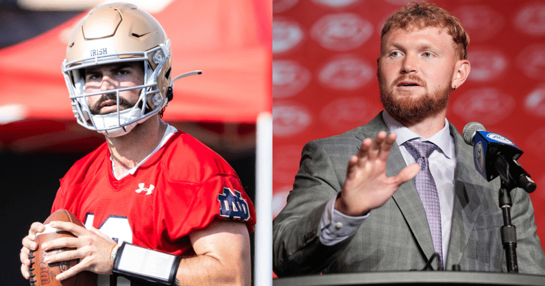 Notre Dame QB Sam Hartman, NC State QB Brennan Armstrong