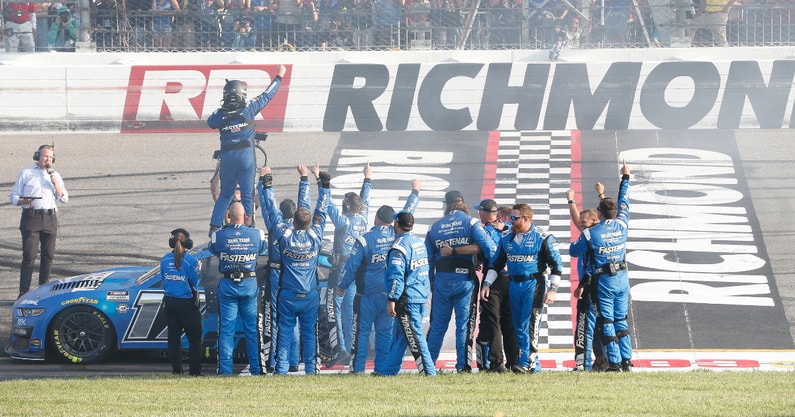 Chris Buescher celebrates NASCAR Richmond