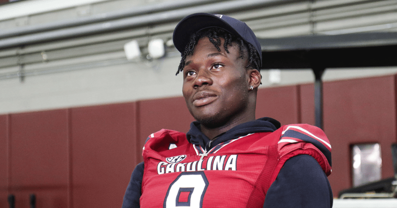 South Carolina wide receiver Nyck Harbor during Gamecocks' Media Day