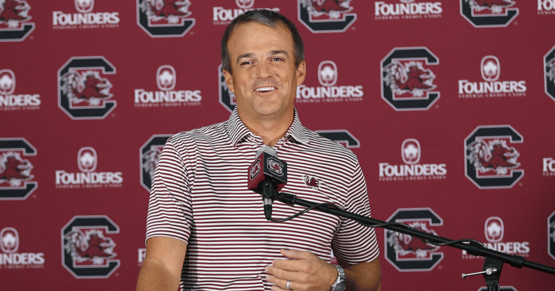 South Carolina head coach Shane Beamer during team media day