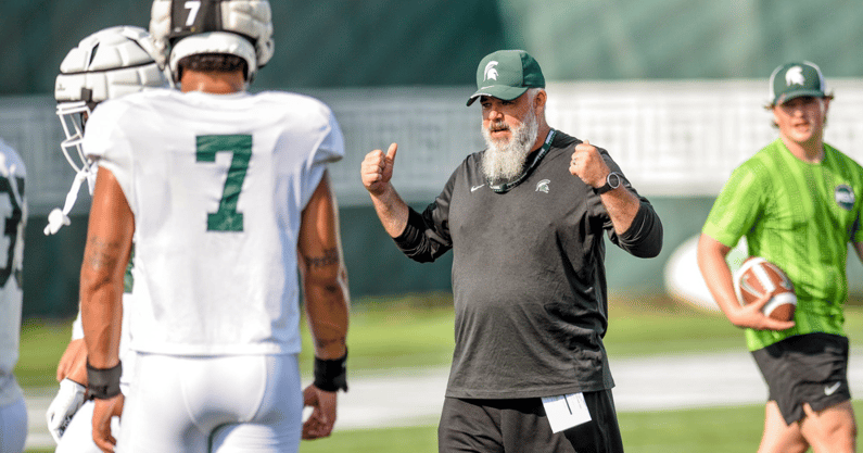 Michigan State defensive coordinator Scottie Hazelton