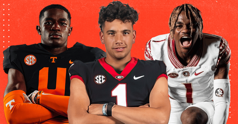 Mike Matthews, Dylan Raiola and KJ Bolden