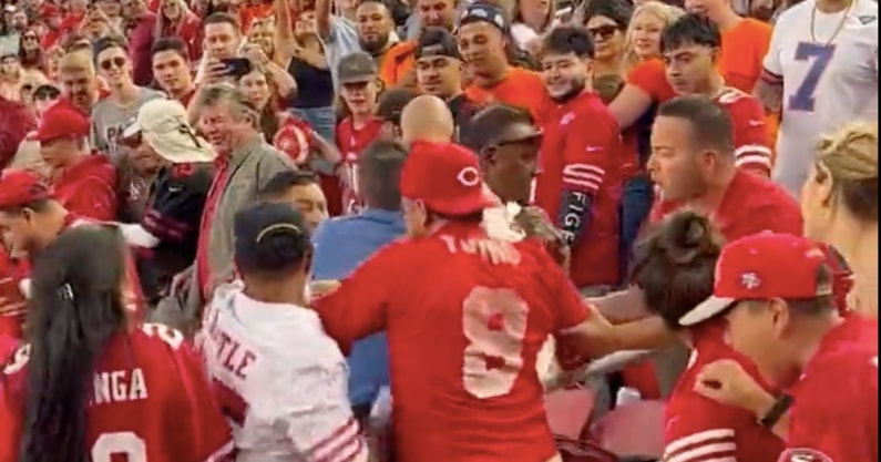 Heated brawl breaks out during 49ers-Broncos game