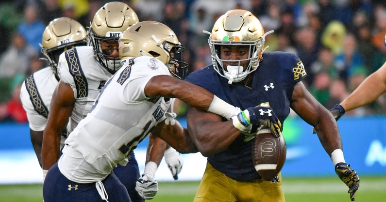 Audric Estime fumble