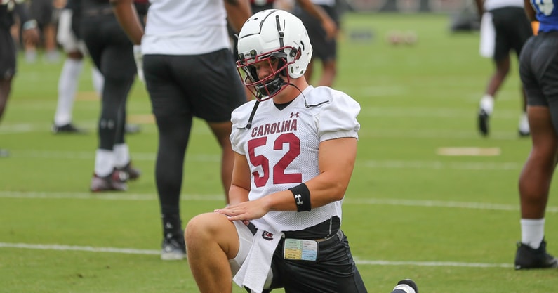 South Carolina linebacker Stone Blanton during the Gamecocks' training camp