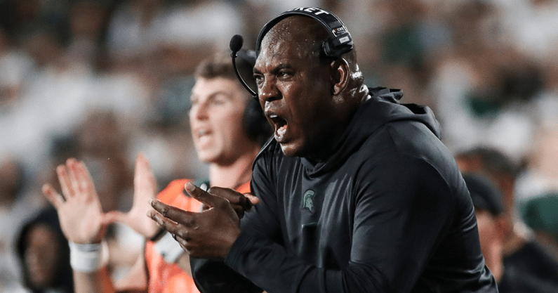 Michigan State head coach Mel Tucker