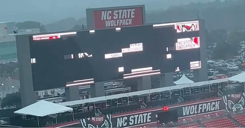 NC State's scoreboard at Carter-Finley Stadium