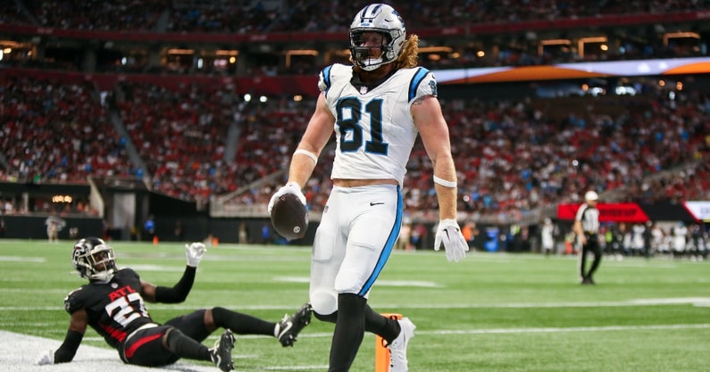 carolina-panthers-tight-end-hayden-hurst-apologizes-updates-bryce-young-first-touchdown-ball