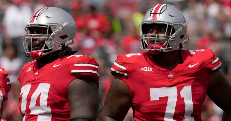 Donovan Jackson and Josh Simmons by Barbara J. Perenic/The Columbus Dispatch / USA TODAY NETWORK