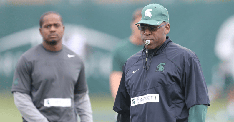 Michigan State acting head coach Harlon Barnett