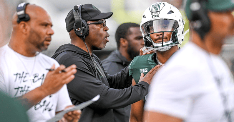 Michigan State acting head coach Harlon Barnett