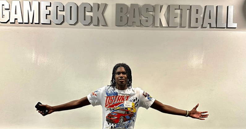 South Carolina basketball target Tre Raymon during an unofficial visit