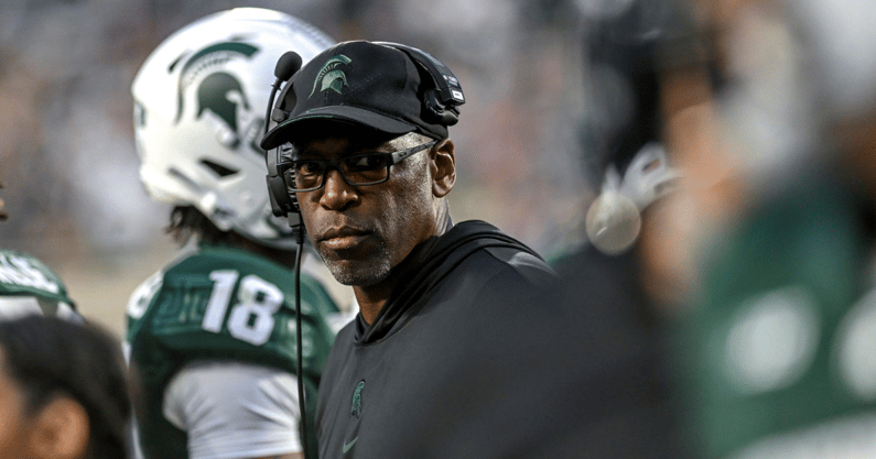 Michigan State acting head coach Harlon Barnett