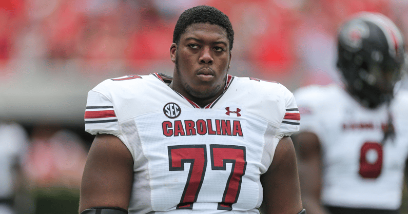 South Carolina offensive tackle Sidney Fugar during the Georgia game