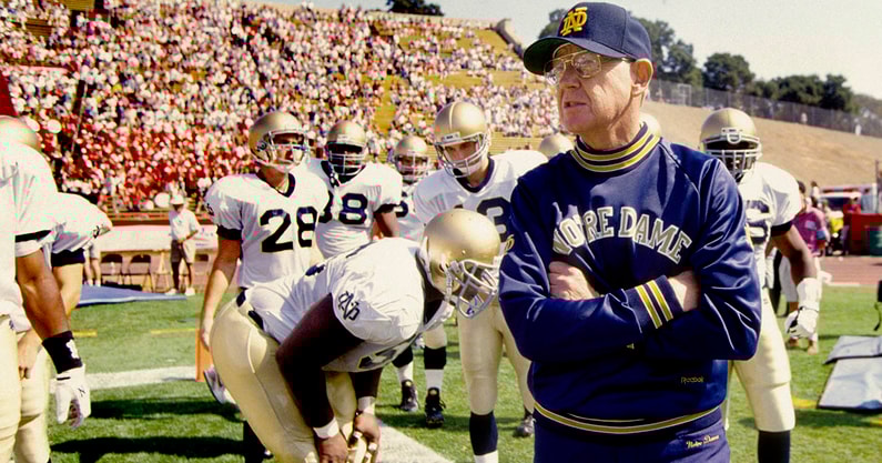 Legendary Notre Dame coach Lou Holtz
