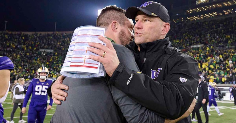 Oregon coach Dan Lanning and Washington coach Kalen DeBoer