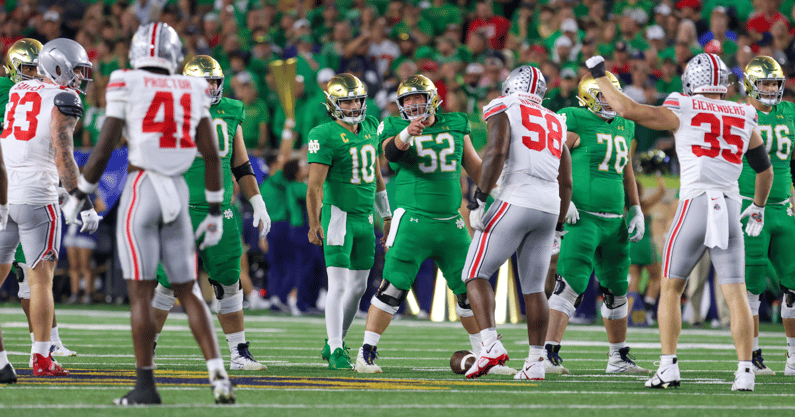 notre dame offensive line