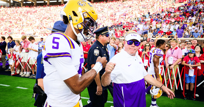 Jayden Daniels Brian Kelly Courtesy LSU