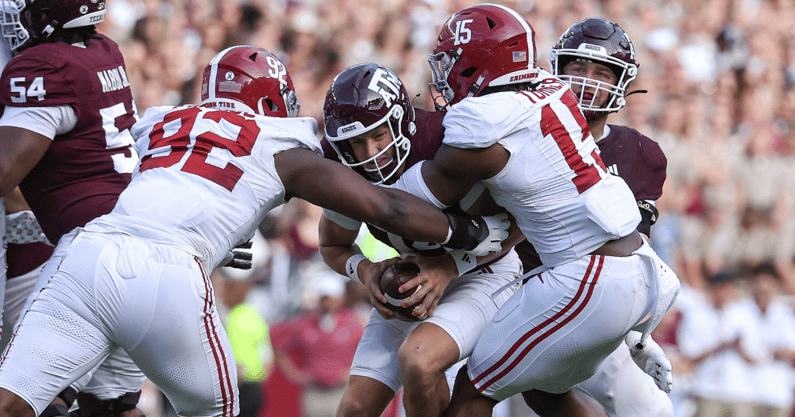 Alabama defenders Justin Eboigbe and Dallas Turner