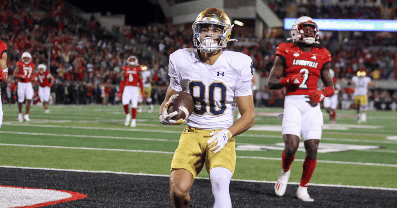 Notre Dame freshman wide receiver Jordan Faison