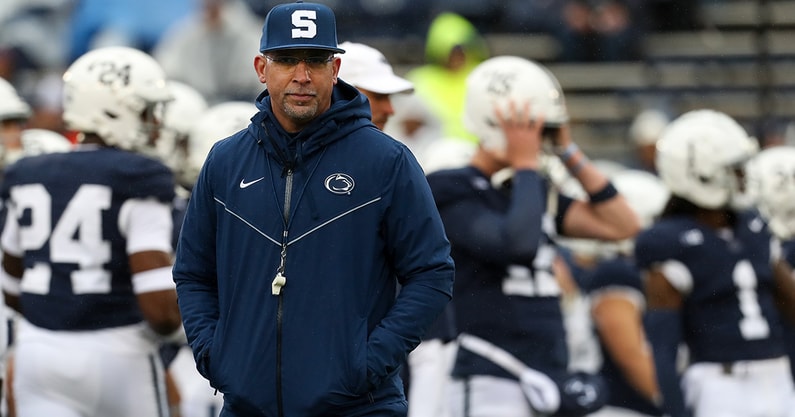 Penn State head coach James Franklin against UMass