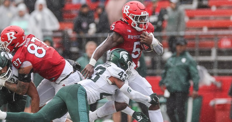 Kyle Monangai by Vincent Carchietta-USA TODAY Sports