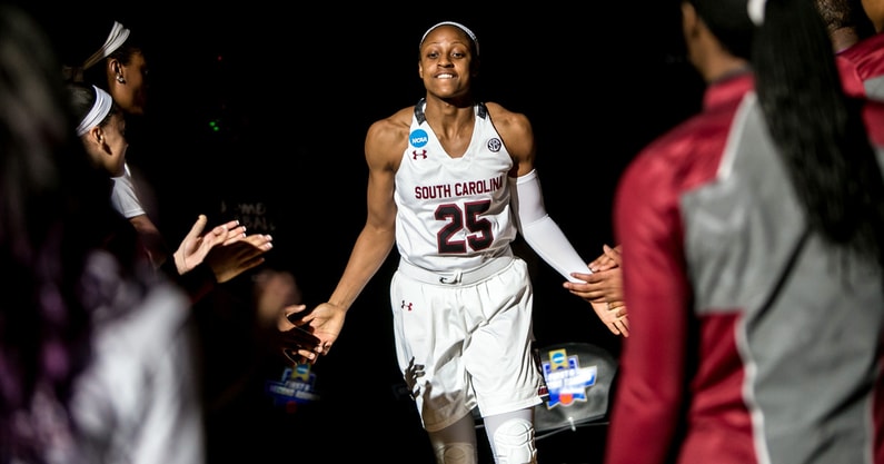 South Carolina women's basketball legend Tiffany Mitchell. (Photo by Jeff Blake-USA TODAY Sports)
