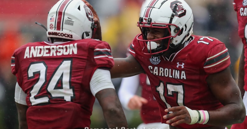 Mario Anderson and Xavier Legette | South Carolina vs Vanderbilt | Nov. 11, 2023 | C.J. Driggers/GamecockCentral