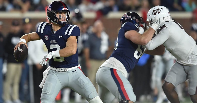 Ole Miss QB Jordan Travis in the Egg Bowl